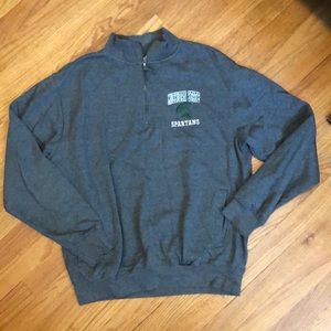 EMBROIDERED MICHIGAN STATE UNIVERSITY HALF ZIP